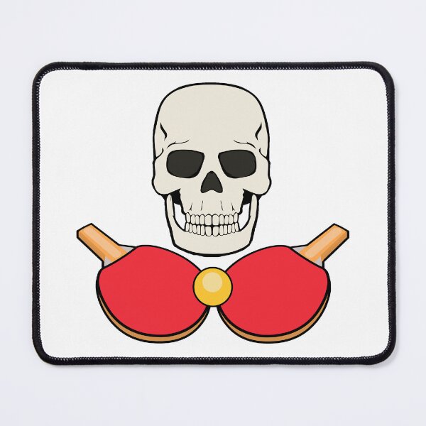 Item preview, Table Tennis Ping Pong Skull Pirate Flag Jolly Roger designed and sold by Jaudaux Designs.