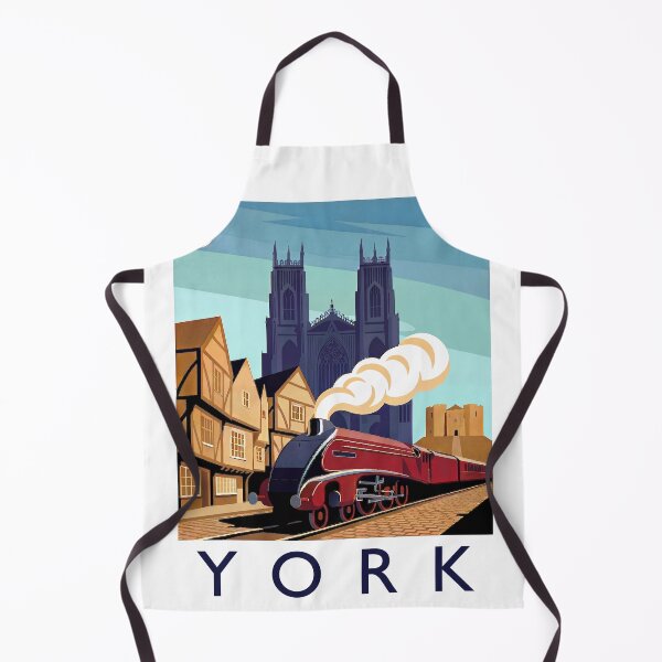Item preview, York Vintage Railway Poster T-Shirt - Steam Train and Minster Tee designed and sold by Original Outline.