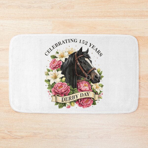 Item preview, Vintage Horse Racing Derby Day 152 Years Celebration Floral Equestrian Art designed and sold by MassonCalepon.