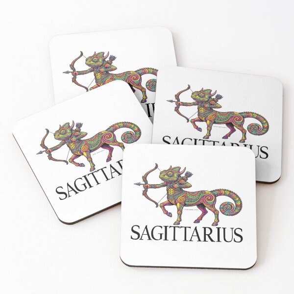 Item preview, Sagittarius Chameleon Colorful Psychedelic Astrology Mandala Art designed and sold by CrazyColor85.