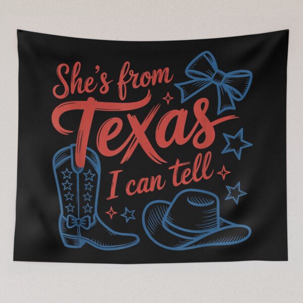 Item preview, Shes From Texas I Can Tell Retro Cowboy Boot Western Aesthetic designed and sold by MassonCalepon.
