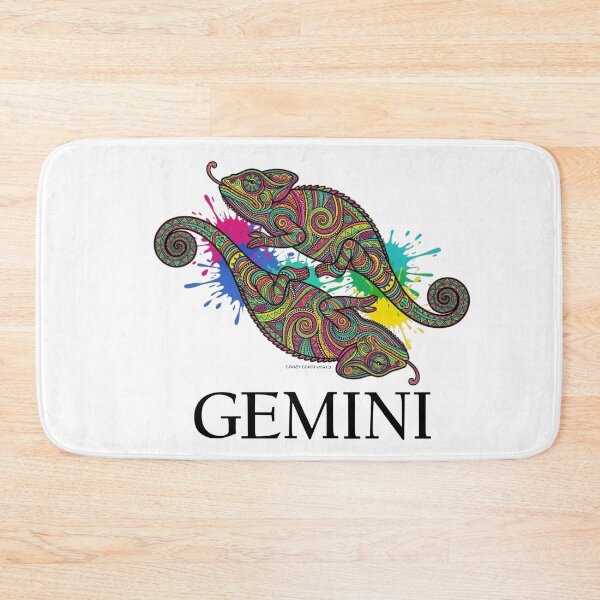 Item preview, Gemini Zodiac Chameleon Colorful Psychedelic Astrology Mandala Art designed and sold by CrazyColor85.