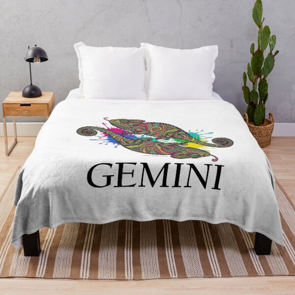 Item preview, Gemini Zodiac Chameleon Colorful Psychedelic Astrology Mandala Art designed and sold by CrazyColor85.