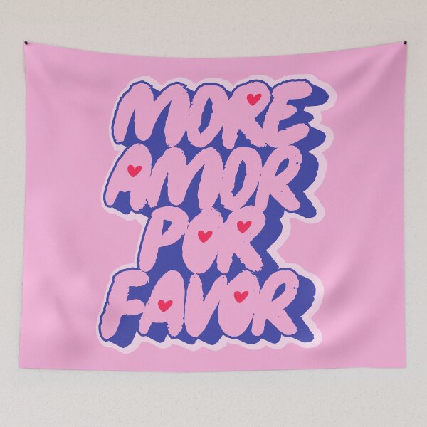 Item preview, More Amor Por Favor -  Aesthetic Modern Spanglish Quote designed and sold by nineFlorals.