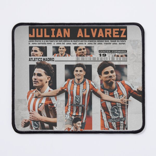 Item preview, Julián Álvarez - Center-Forward #19 Atletico Madrid Graphic Art designed and sold by Shopunte.