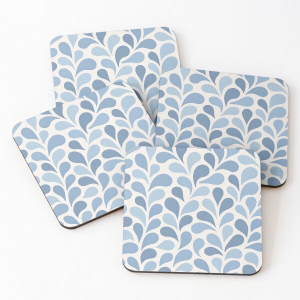 Item preview, Blue Teardrop Seamless Pattern – Minimalist Organic Motif designed and sold by tviyluv.