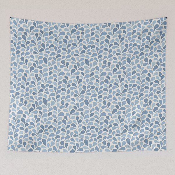 Item preview, Blue Teardrop Seamless Pattern – Minimalist Organic Motif designed and sold by tviyluv.