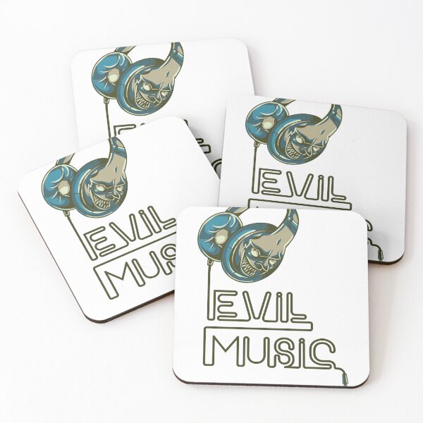 Item preview, Funny Evil Music Skull Headphones Art designed and sold by CosmicControl.