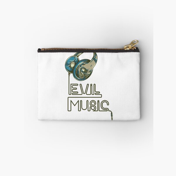 Item preview, Funny Evil Music Skull Headphones Art designed and sold by CosmicControl.