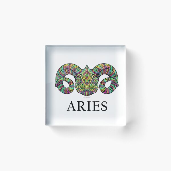 Item preview,  Aries Zodiac Chameleon Colorful Psychedelic Astrology Mandala Art designed and sold by CrazyColor85.