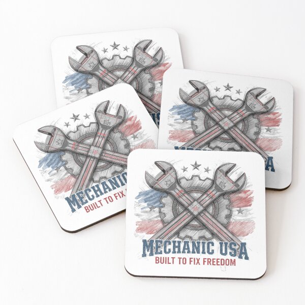 Item preview, Mechanic USA – Built To Fix Freedom designed and sold by KapiPrint.