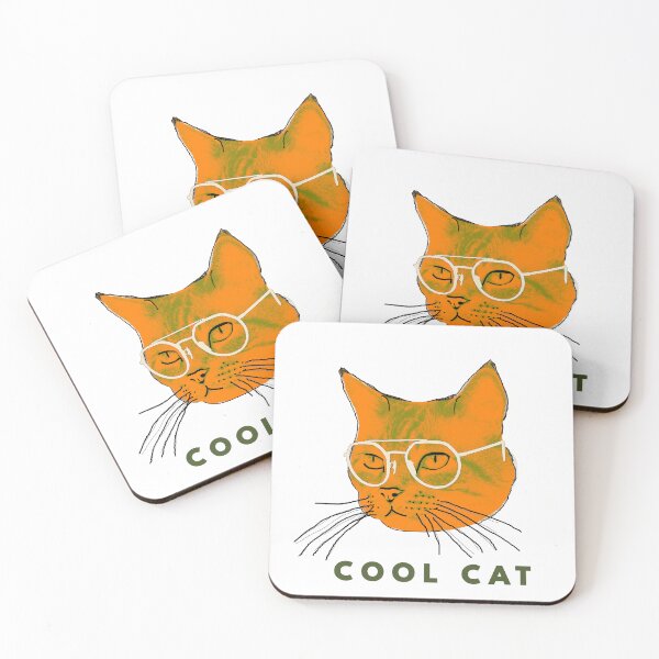 Aperçu de l'œuvre Cool Cat Sunglasses Design | Vintage Cat Head Illustration, Retro Animal Graphic & Cat Lover Gift créée et vendue par ChiaraPagani.