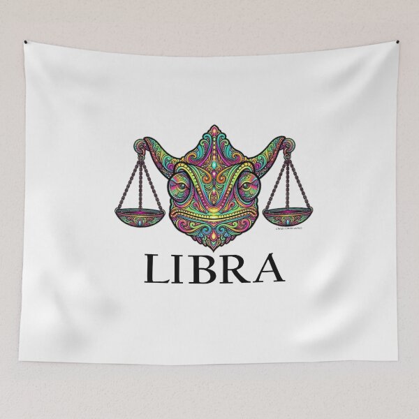 Item preview, Libra Zodiac Chameleon Colorful Psychedelic Astrology Mandala Art designed and sold by CrazyColor85.