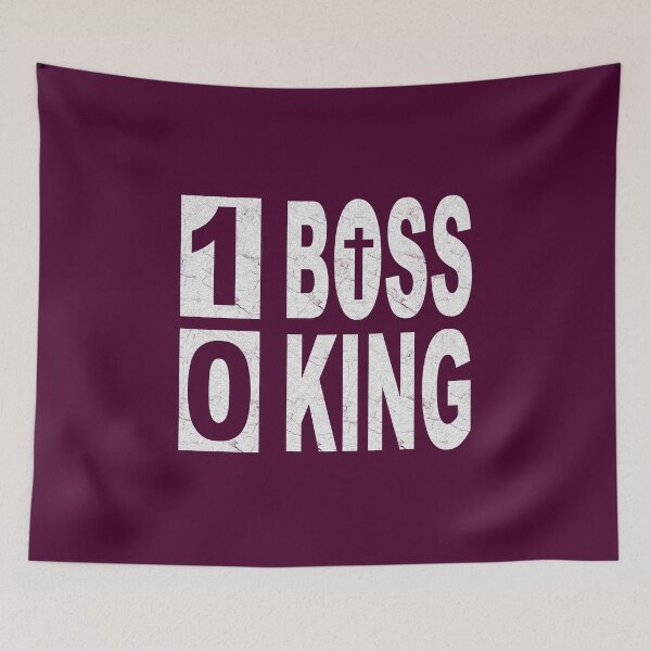 Item preview, one boss no kings - minimalist simple typographic white design designed and sold by ZechJohnRB.