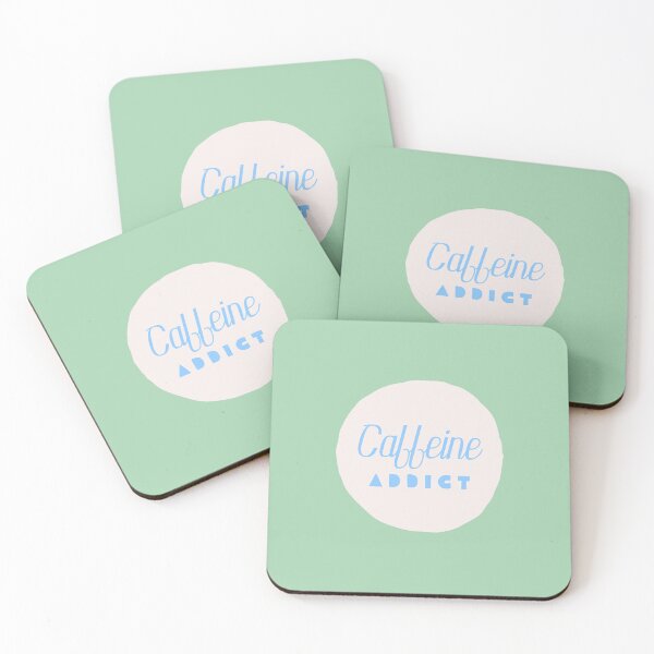 Item preview, CAFFEINE ADDICT | cream and blue designed and sold by thehappyintrovert .