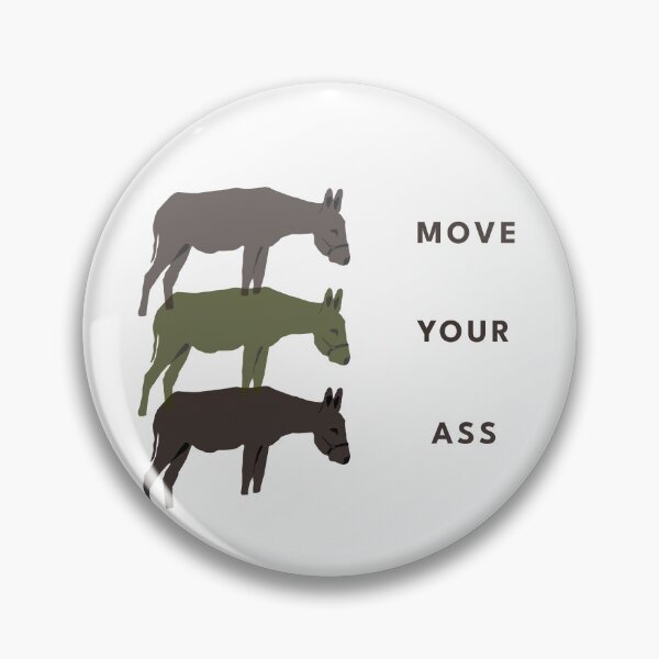 Item preview, Move Your Ass – Minimal Donkey Trio Design | Funny Animal Quote, Meme Humor & Motivational Gif designed and sold by ChiaraPagani.