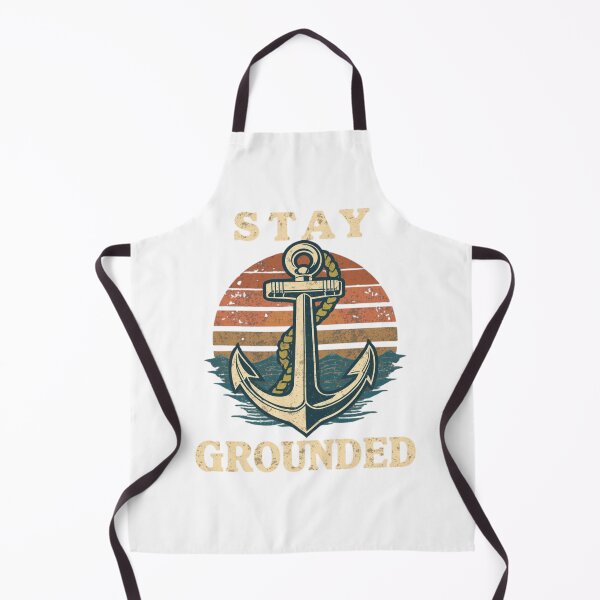 Item preview, Stay Grounded Retro Vintage Anchor Sunset designed and sold by ZadTicaret.
