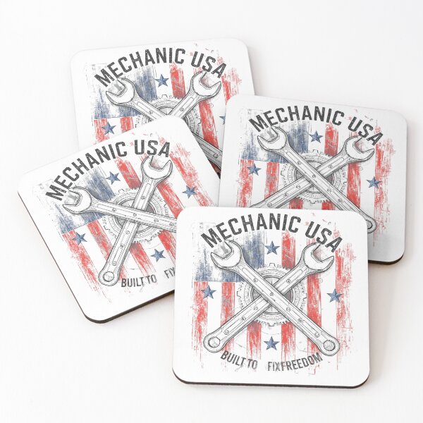 Item preview, Mechanic USA – Built To Fix Freedom designed and sold by KapiPrint.