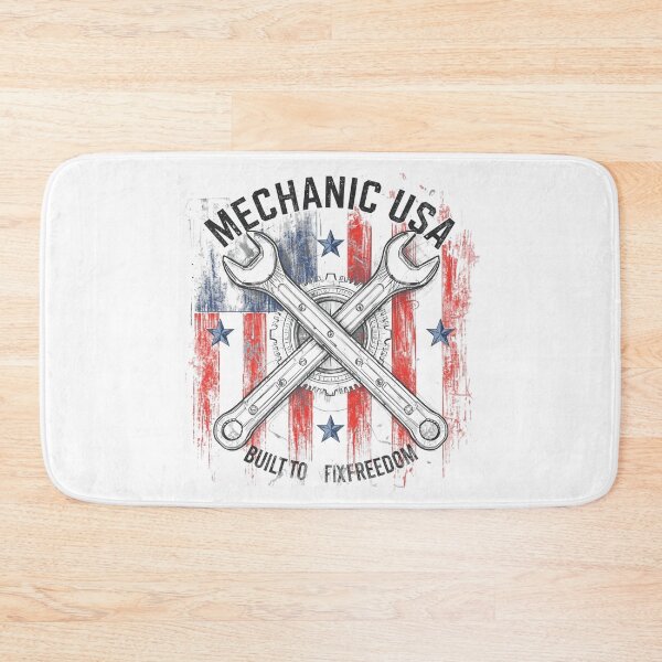 Item preview, Mechanic USA – Built To Fix Freedom designed and sold by KapiPrint.
