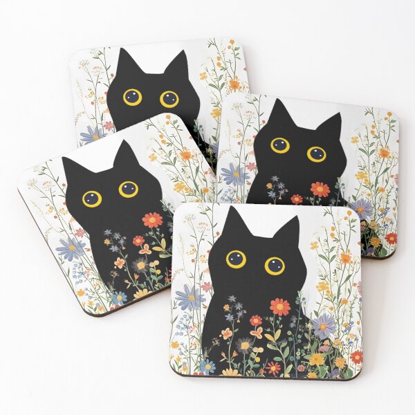 Item preview, Cat In A Wildflower Garden designed and sold by PurrfectHome.
