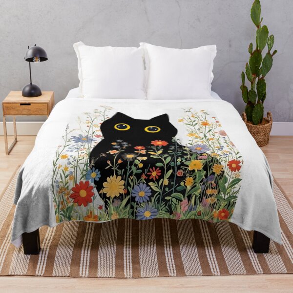 Item preview, Cat In A Wildflower Garden designed and sold by PurrfectHome.