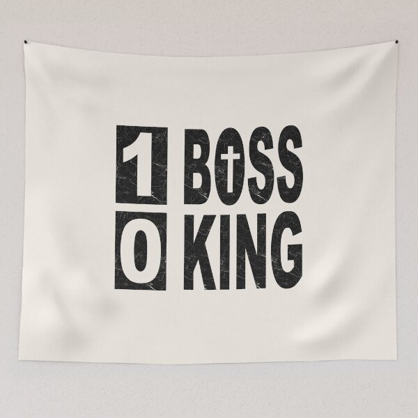 Item preview, one boss no kings - minimalist simple & bold typographic black design designed and sold by ZechJohnRB.