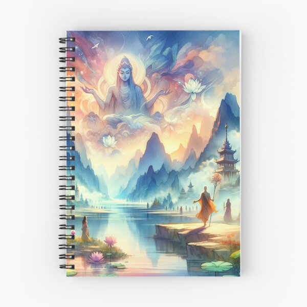 Item preview, Divine Lotus Valley - Misty Mountains Hidden Temple designed and sold by FriskyLemur.