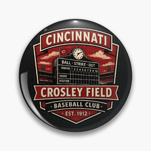 Item preview, Crosley Field Cincinnati Vintage Baseball Shirt, Retro Ballpark Badge, Old Stadium Tee designed and sold by GhostDawgs.