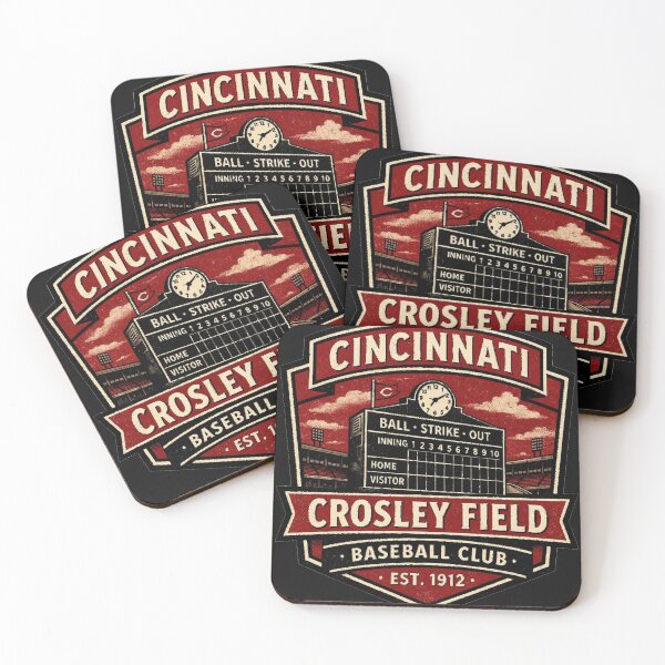 Item preview, Crosley Field Cincinnati Vintage Baseball Shirt, Retro Ballpark Badge, Old Stadium Tee designed and sold by GhostDawgs.