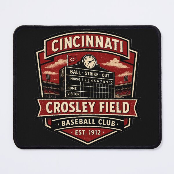 Item preview, Crosley Field Cincinnati Vintage Baseball Shirt, Retro Ballpark Badge, Old Stadium Tee designed and sold by GhostDawgs.