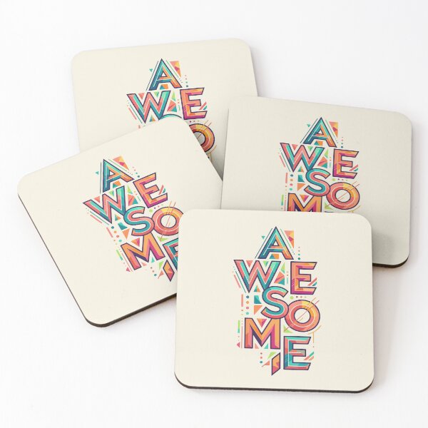 Item preview, Vibrant Retro Geometric Awesome Typography Graphic Design designed and sold by 89BLACK.
