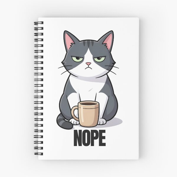 Item preview, Funny Nope Cat – Cute Lazy Cat designed and sold by ByAnad.