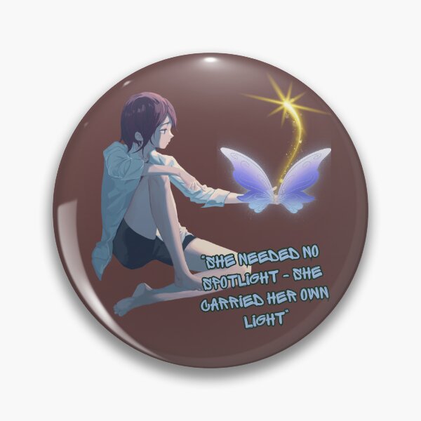 Artikelvorschau, Dreamy Girl with Glowing Butterfly - Magical Light Aesthetic Art Inspirational Quote Design. entworfen und verkauft von LunaPrintCo.