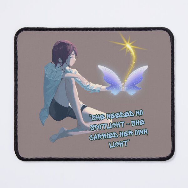 Item preview, Dreamy Girl with Glowing Butterfly - Magical Light Aesthetic Art Inspirational Quote Design. designed and sold by LunaPrintCo.