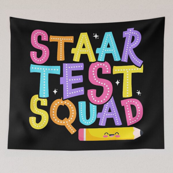 Item preview, STAAR Test Squad Teacher Student Testing Week Retro Groovy Dot Letters designed and sold by KrystinaGiGi.