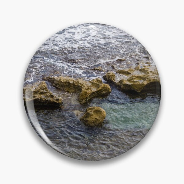 Item preview, Rocky Shoreline With Tidal Pools and Ocean Waves Breaking Over Coastal Rocks designed and sold by Nmallia.