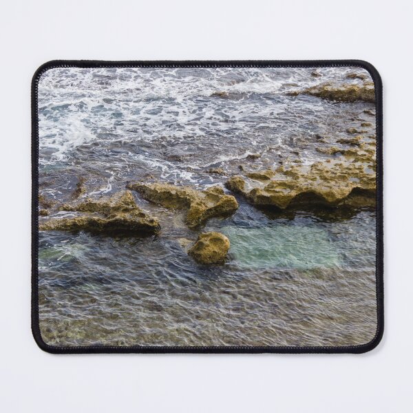 Item preview, Rocky Shoreline With Tidal Pools and Ocean Waves Breaking Over Coastal Rocks designed and sold by Nmallia.