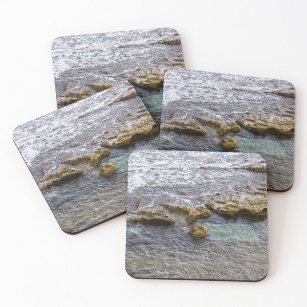 Item preview, Rocky Shoreline With Tidal Pools and Ocean Waves Breaking Over Coastal Rocks designed and sold by Nmallia.