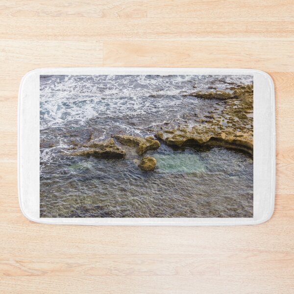 Item preview, Rocky Shoreline With Tidal Pools and Ocean Waves Breaking Over Coastal Rocks designed and sold by Nmallia.