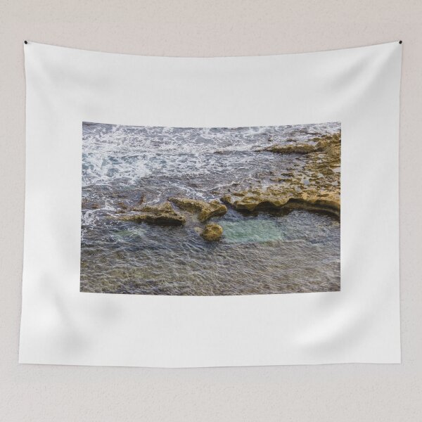 Item preview, Rocky Shoreline With Tidal Pools and Ocean Waves Breaking Over Coastal Rocks designed and sold by Nmallia.