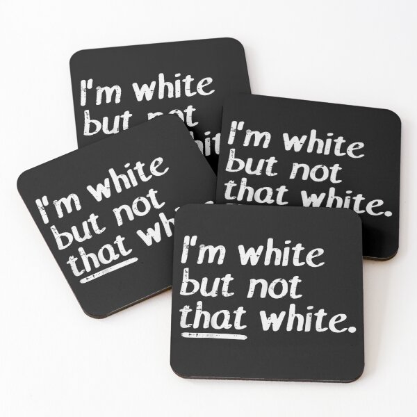 Item preview, Funny Phrase I'm White But Not That White Distressed White Font designed and sold by KrystinaGiGi.