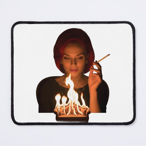 Item preview, Burning Thoughts Woman Smoking Surreal Dark Art Design. designed and sold by Spark2Seduction.