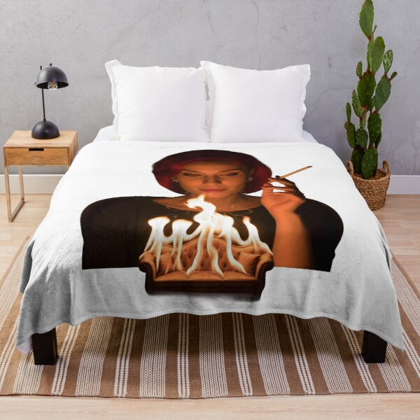 Item preview, Burning Thoughts Woman Smoking Surreal Dark Art Design. designed and sold by Spark2Seduction.