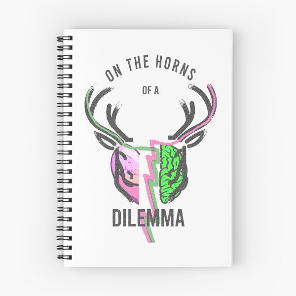Item preview, On the Horns of a Dilemma – Deer Split Brain Illustration | Overthinking & Anxiety Humor Design designed and sold by ChiaraPagani.