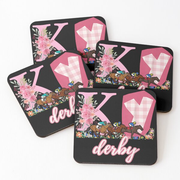 Item preview, KY Derby Horse Racing Floral Kentucky Jockey Monogram Gingham Print designed and sold by KrystinaGiGi.