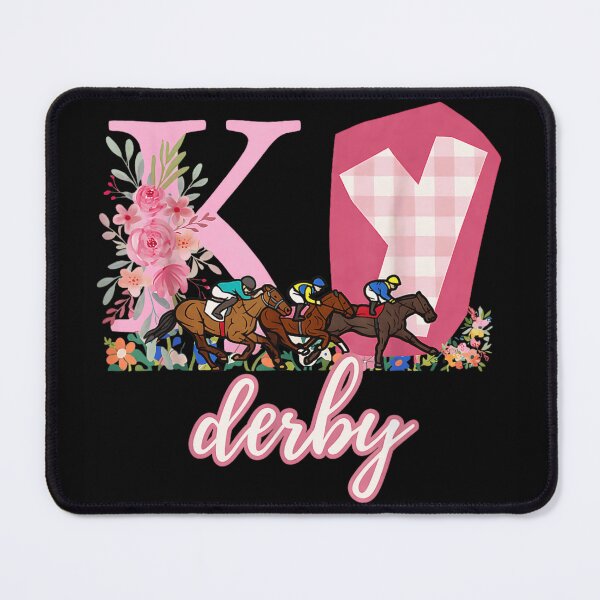Item preview, KY Derby Horse Racing Floral Kentucky Jockey Monogram Gingham Print designed and sold by KrystinaGiGi.