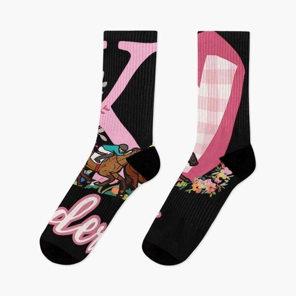 Item preview, KY Derby Horse Racing Floral Kentucky Jockey Monogram Gingham Print designed and sold by KrystinaGiGi.