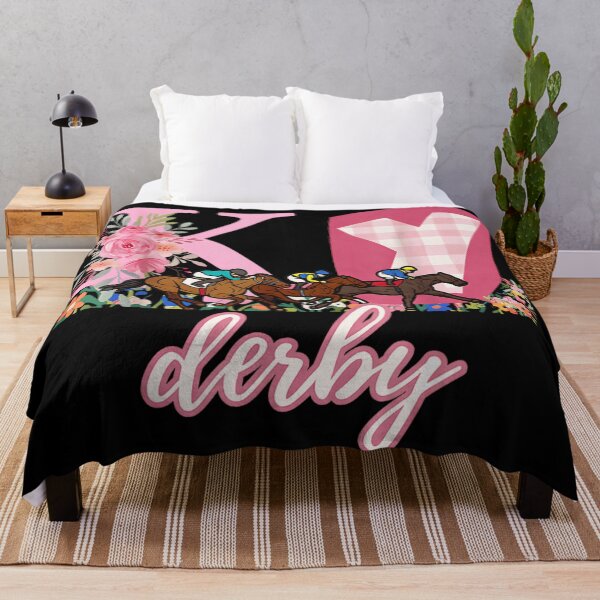 Item preview, KY Derby Horse Racing Floral Kentucky Jockey Monogram Gingham Print designed and sold by KrystinaGiGi.