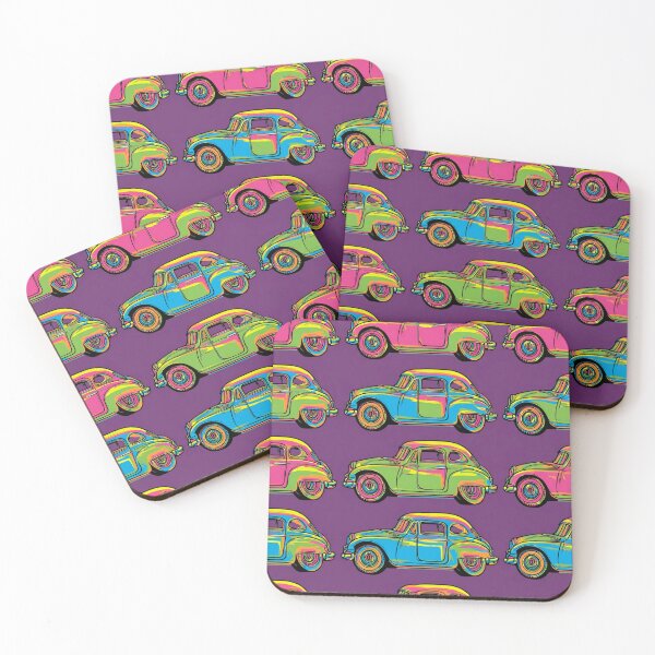 Item preview, Funky Vintage Cars in Electric Colours designed and sold by mittie101.