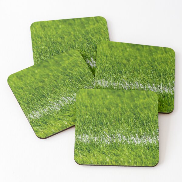 Item preview, Close-Up Green Grass With White Line On Sports Field Artificial Turf For Soccer designed and sold by Nmallia.